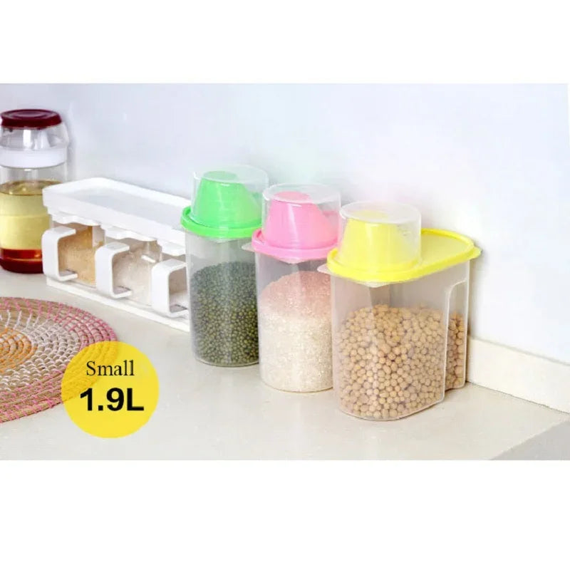 boîtes rangement alimentaire réutilisables 1.9l 2.5l transparentes couvercle coloré moderne ecofriendly