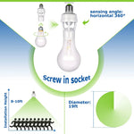 adaptateur douille e27 motion sensor led ampoule moderne utilitaire blanc vert garage escalier