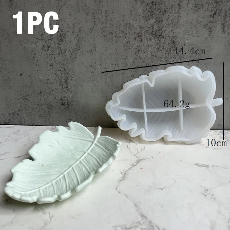 assiettes feuilles relief veines blanc translucides blanches moderne naturel bricolage craft korean