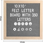 tableau lettres feutre gris bois clair moderne minimaliste support mural intégré alphabet deco chambre