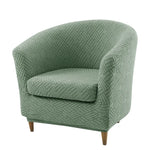 Fauteuil moderne couverture gris rayures adhésif lavable machine protection intérieur extérieur restaurant bar sofa