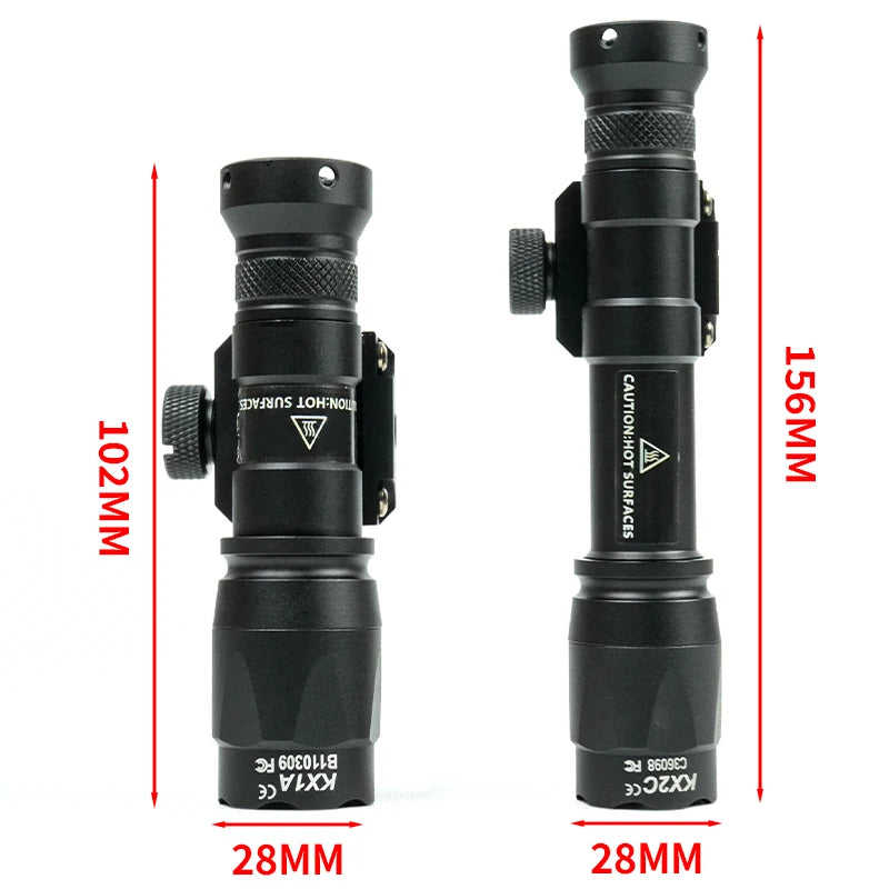 lampe torche led noire lumens 500 600 lumen militaire anti dérapant clip fixe batterie