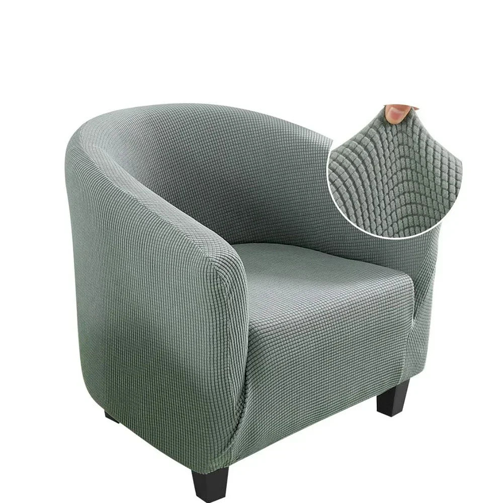housse fauteuil moderne carreaux gris blanc élastique décorative salon salon maison intérieur
