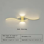 lampes murales led modernes 60 80cm noir doré blanc minimaliste télécommande