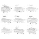 boîtes rangement transparentes modernes empilables haute transparence diverses tailles petite cuisine organisation ménage minimaliste