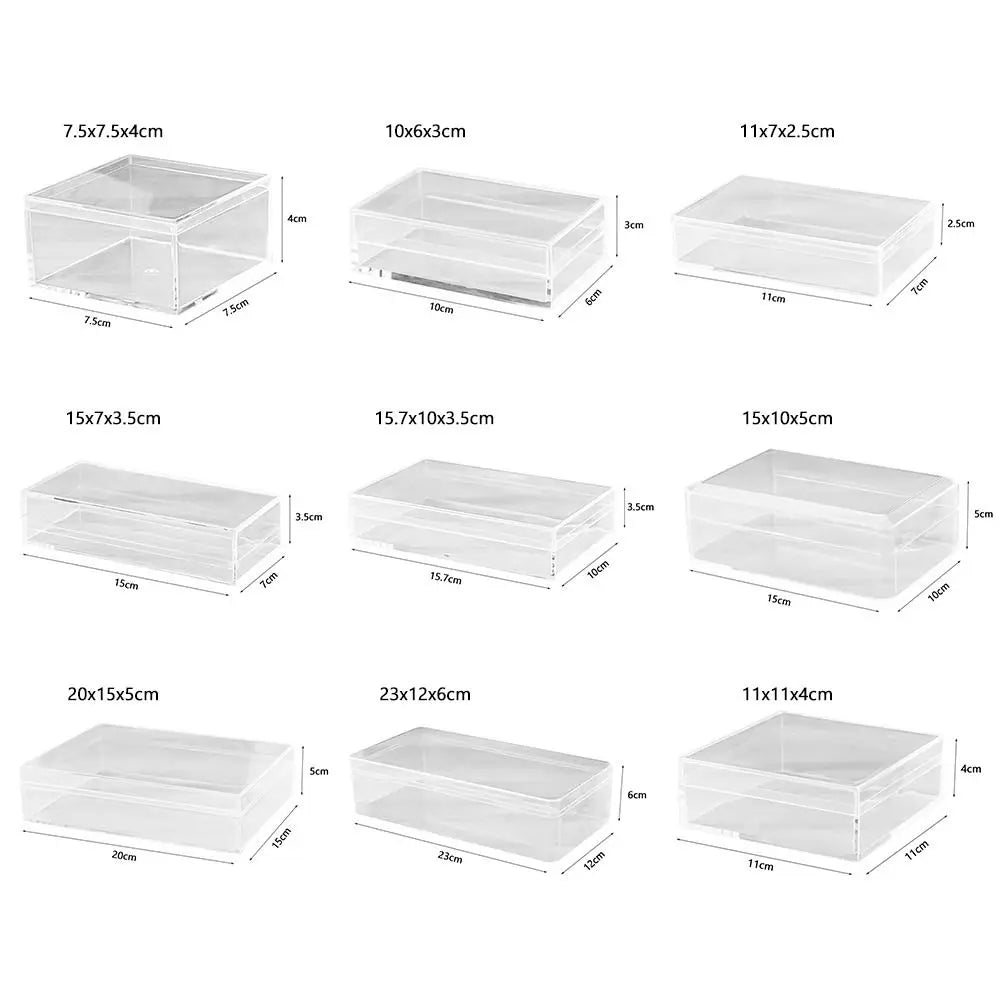 boîtes rangement transparentes modernes empilables haute transparence diverses tailles petite cuisine organisation ménage minimaliste