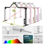 lampe led anneau bicolore 3200k 5600k réglable moderne clips transparent noir rose or