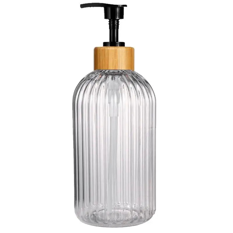 flacon savon liquide moderne rayures vertes pompe pression bouchons dorés vert noir blanc
