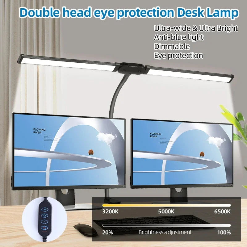 lampe deux têtes noir moderne bras articulé réglable usb led rechargeable