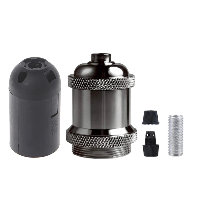 ampoule vis e27 bronze noir cuivre argenté texture brossée vintage opacité fixée vis câble