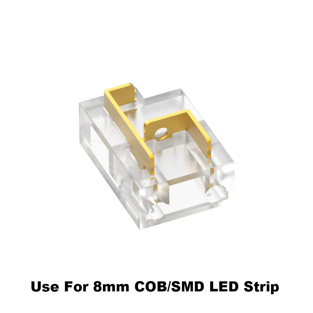 connecteur ruban led transparent doré ouvertures rectangulaires adhésif smd modernes fonctionnels 24v 36v 5mm