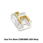 connecteur ruban led transparent doré ouvertures rectangulaires adhésif smd modernes fonctionnels 24v 36v 5mm