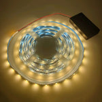 ruban led 60 led 5m blanc adhésif éclairage meuble rétroéclairage moderne salon blanc chaud