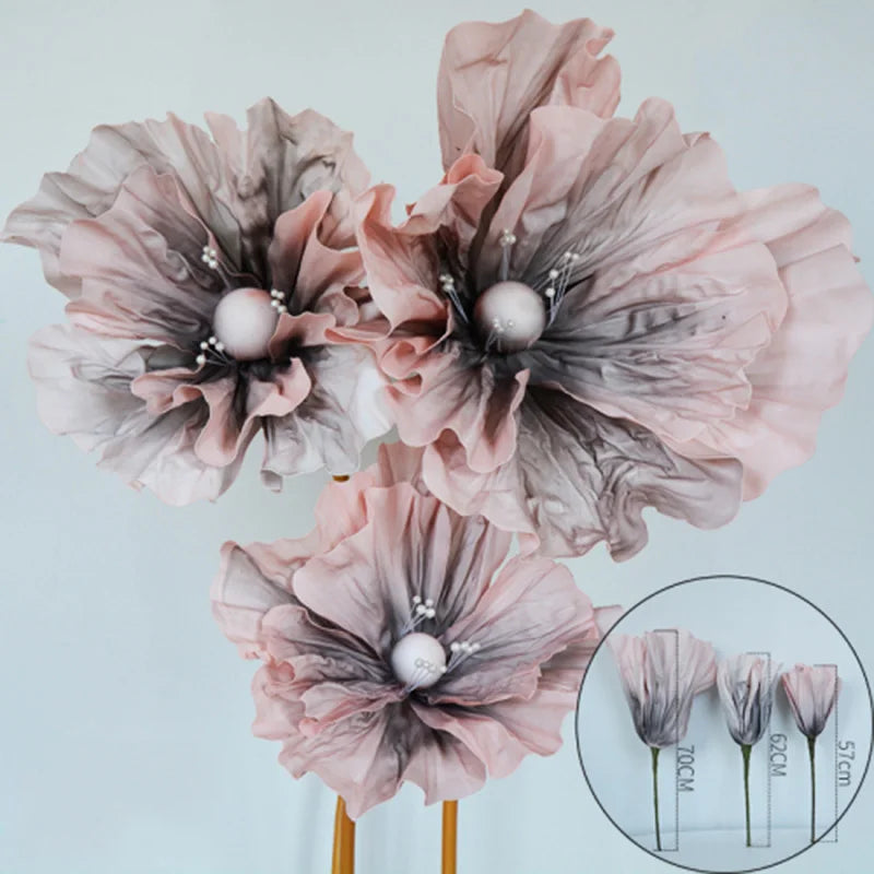 fleurs artificielles coquelicot mariage decoration intérieure moderne rose bleu rougeclair elégant tringle fixée