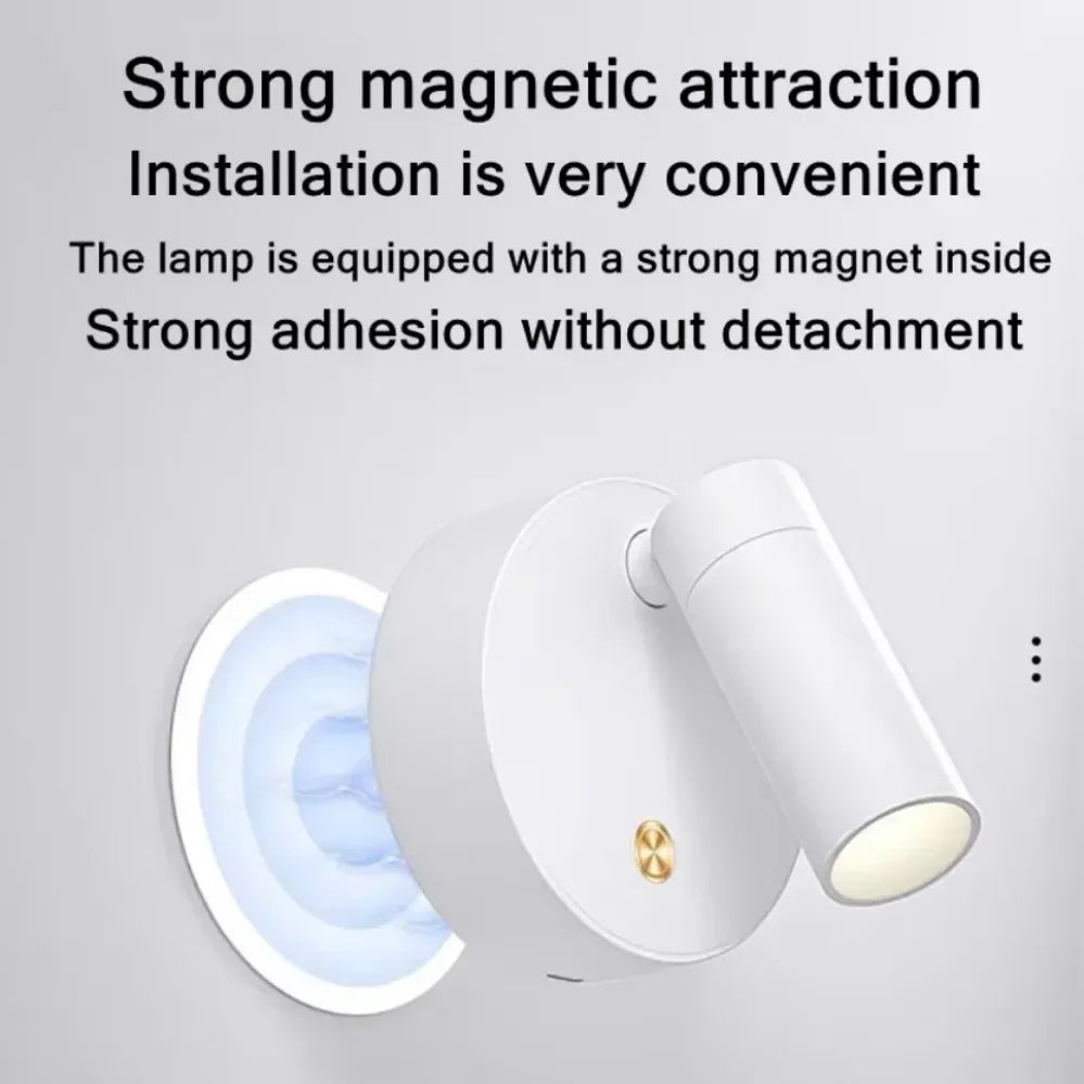 lampe murale rechargeable tactile usb moderne blanc noir télécommande aimant