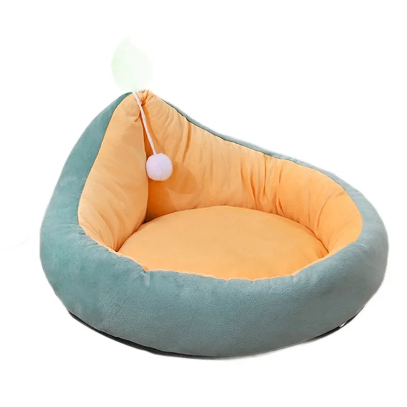 lit animal orange vert pastel velours doux moderne confortable peluche coussin doux base solide