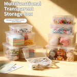 boîtes rangement transparentes modernes réutilisables pvc clips fermeture multifonctionnelles articles câbles organiser sans motif