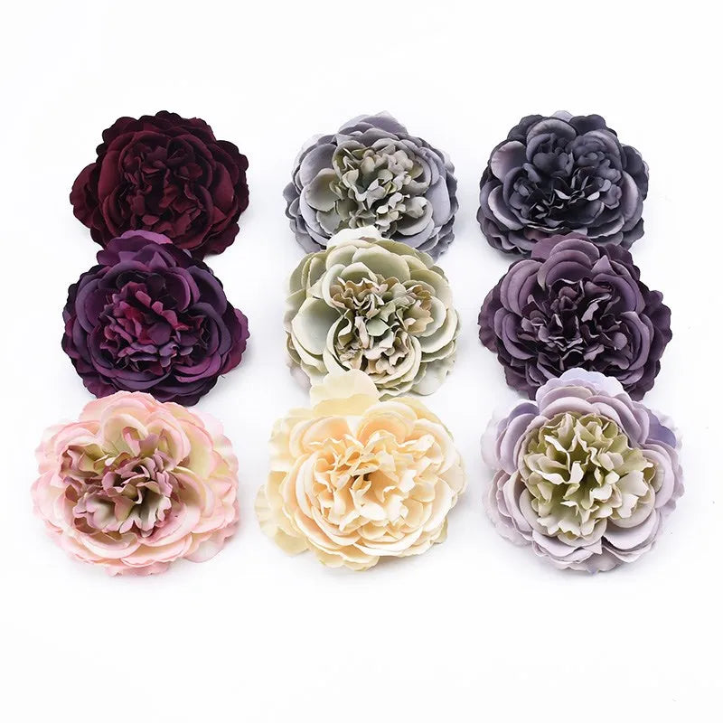 fleurs artificielles pivoine soie violet rose beige gris intérieur décoration vintage mariage anniversaire