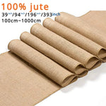 nappe jute rustique mariage campagne 100cm 240cm 500cm texture naturelle boissons vaisselle
