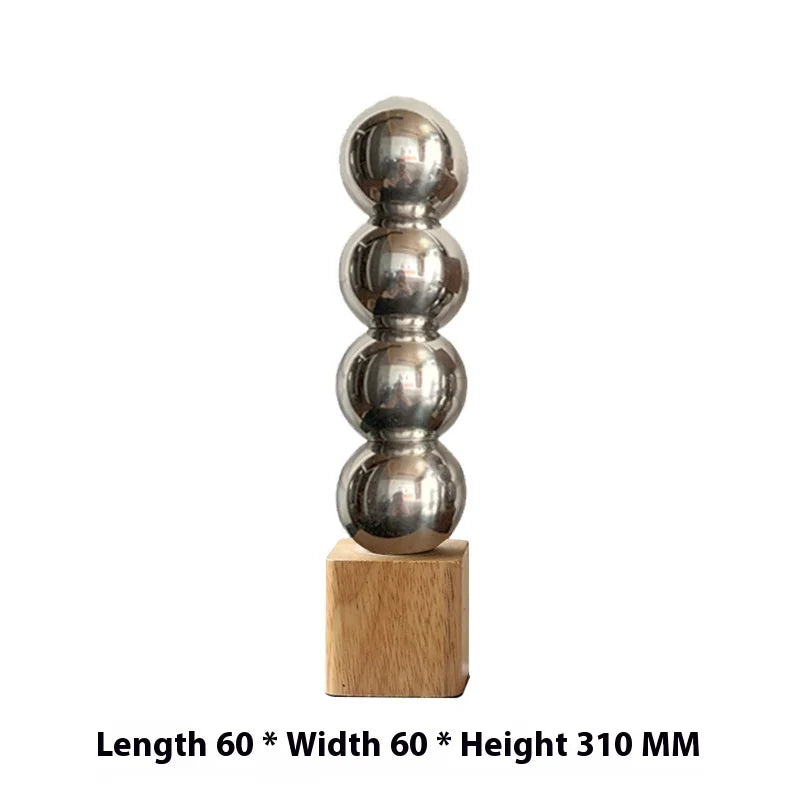 vase décoration intérieure bois métal minimaliste sculptural boules sphères cubes fleurs séchées