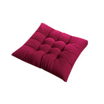 coussin siège carré moderne amovible lavable coton polyester couleur verte rouge bleue violette gris