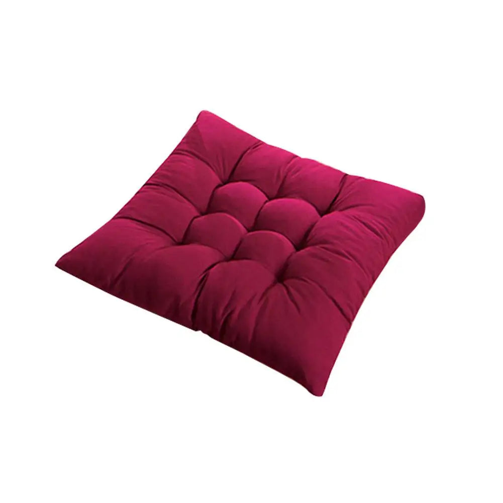 coussin siège carré moderne amovible lavable coton polyester couleur verte rouge bleue violette gris