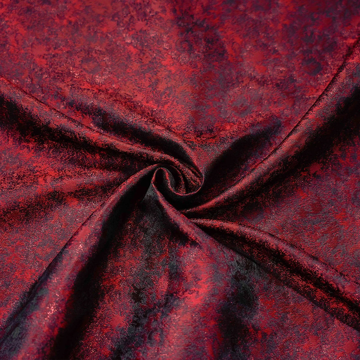tissu polyester rouge texturé marbré moderne opacité jacquard 160cm bricolage respectueux environnement