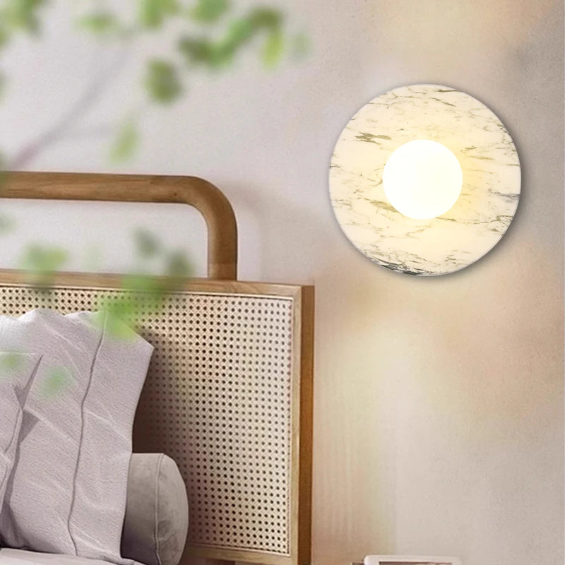 applique murale led marbre moderne blanc noir beige intérieur salon chambre chevetalley