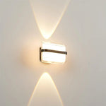 applique murale moderne led noir blanc ip65 verre borosilicate aluminium
