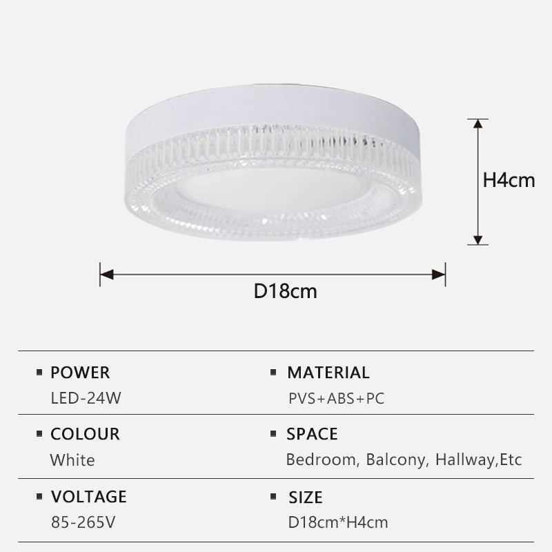 lampe led blanc imitation diamant cristal minimaliste chambre balcon couloir 3000k 6000k