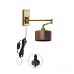 lampe murale or bois moderne interrupteur prise led minimaliste fixée vis