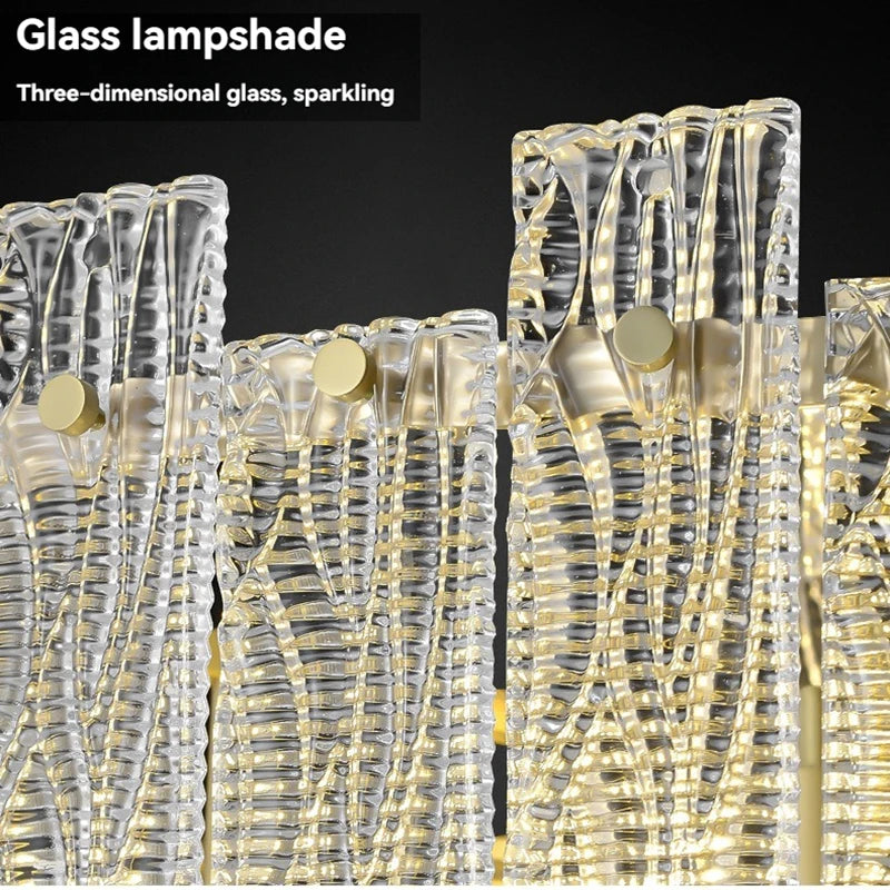 lustre suspension cristal moderne doré strass transparent cuisine salle manger salon