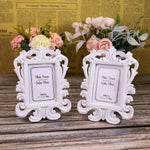 cadre photo decoratif baroque vintage ornements floraux rose or noir blanc