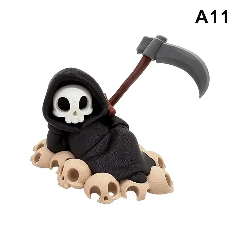 figurines squelette crâne bonbons casque livre halloween decoration maison erotique cartoony