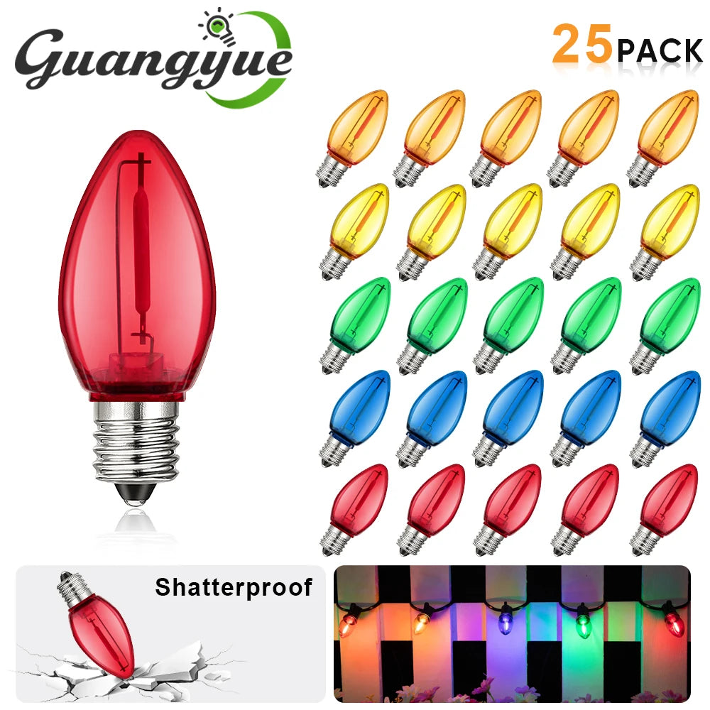 ampoules led bougie colorées transparentes décoration jardin extérieur fête anniversaire lumière décorative extérieure