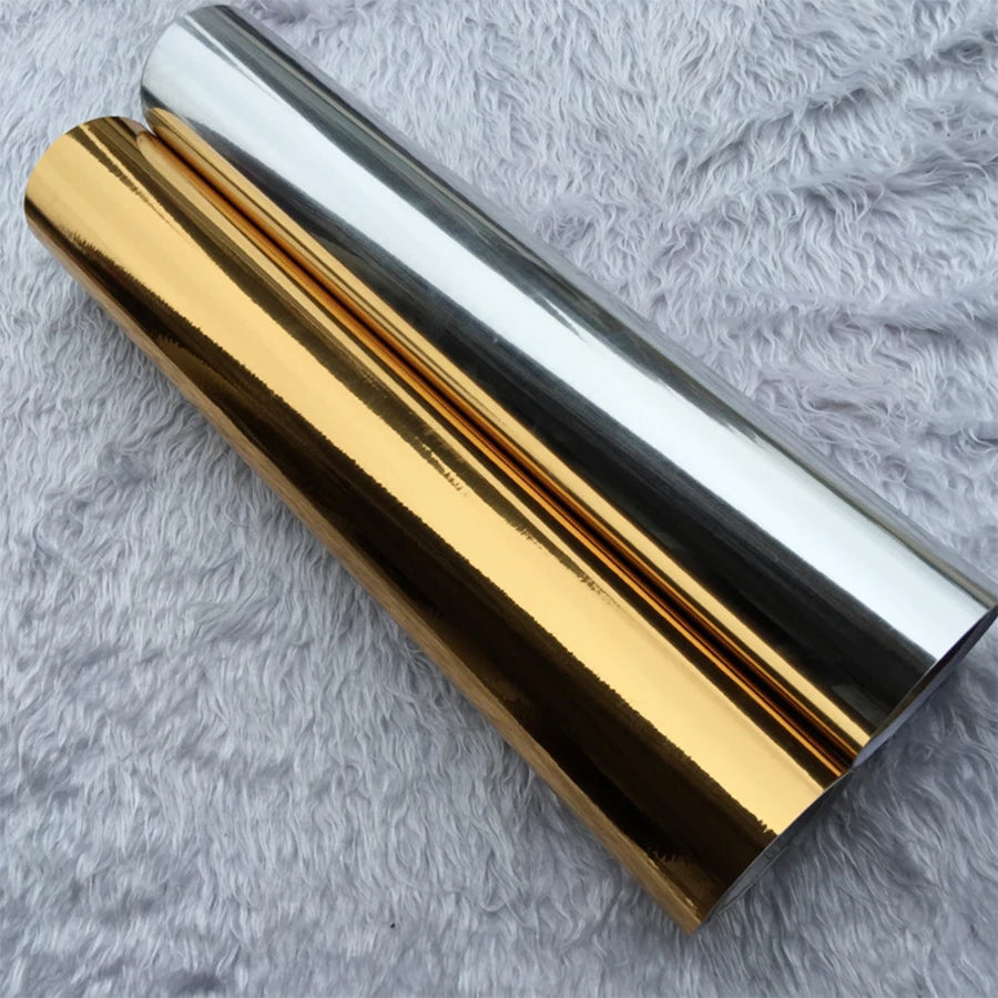 film adhésif décoratif argent or brillant moderne élégant anti statique imperméable résistant humidité 60cm