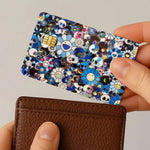autocollants imperméables cartes credit debit transport multicolore floral popart adhésifs portefeuilles cartes modernes