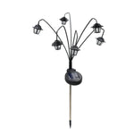 lumière solaire conique noire led patio moderne décoration extérieure autoinstallation