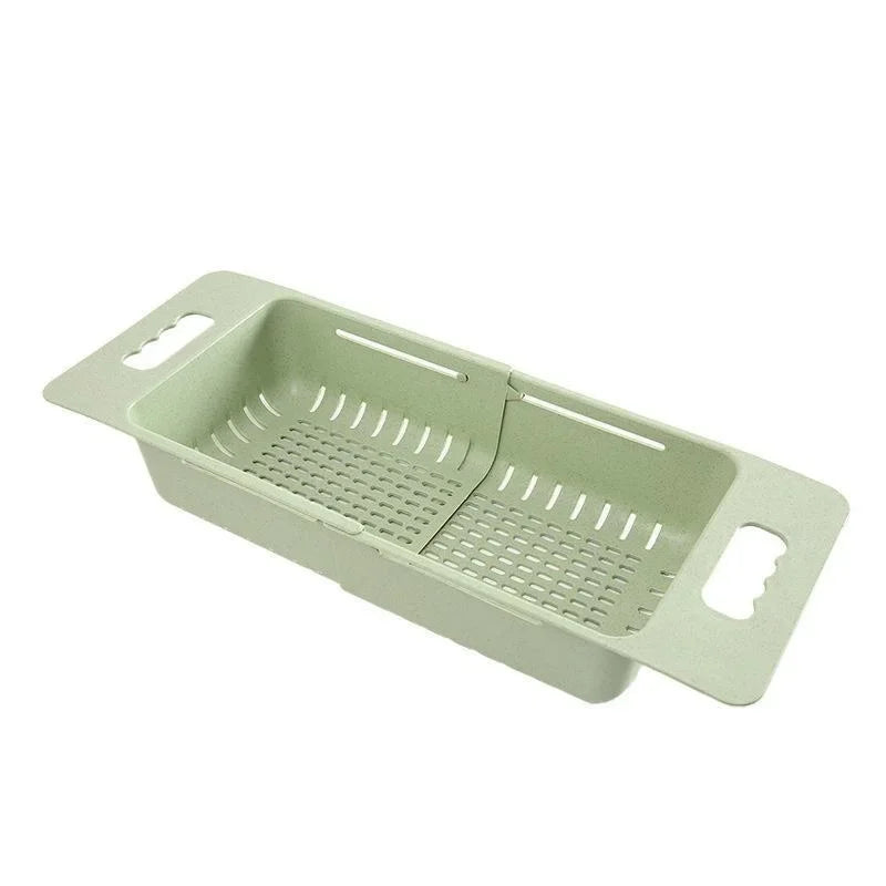 panier drainage rétractable bleu perforé moderne rangement vaisselle gants savon brosse