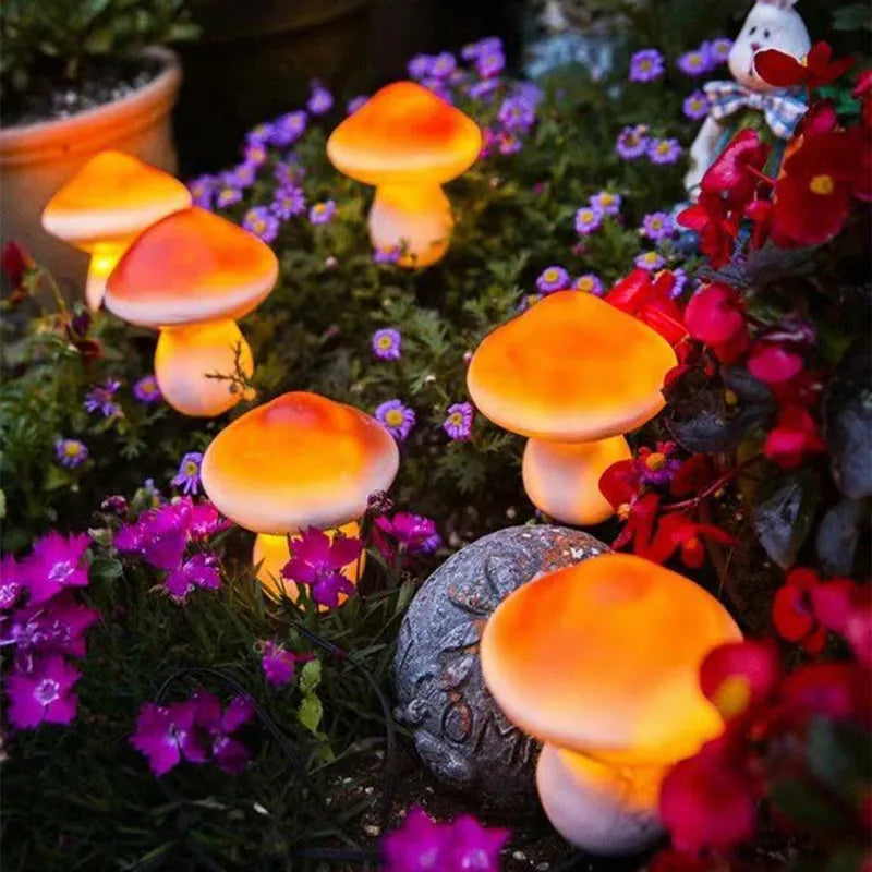 lumières solaires extérieures champignons colorées autoinstallation ip65 led