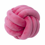 coussin décoratif velours noué moderne couleur gris rose bleu opalescent