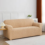 housse canapé polyestère beige texture bouclée moderne lavable machine salon