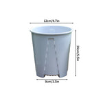 Pots fleurs modernes plastique vert couvercle motif branches blanc minimalistes