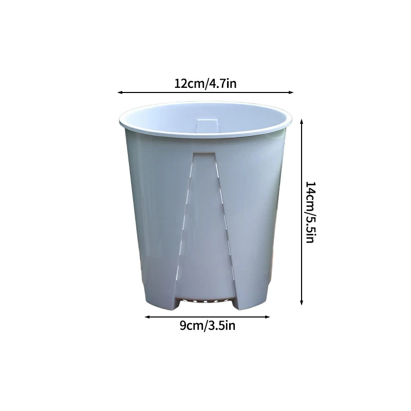 Pots fleurs modernes plastique vert couvercle motif branches blanc minimalistes