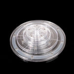 support disque transparent moderne rotatif 360 degrés sections rondes différentes tailles
