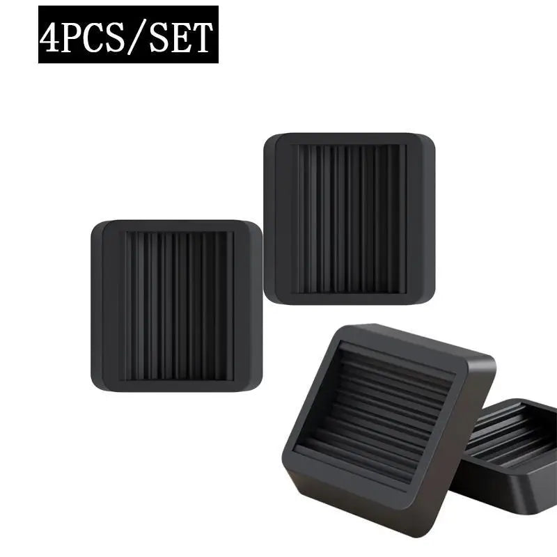 protège roulettes chaise noires rayures horizontales adhésif moderne kit antidérapant sols bois dur