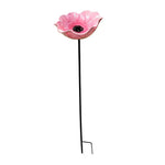 bassin oiseaux rouge forme fleur moderne extérieur tringle jardin pollinisateurs eau
