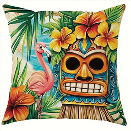 taies d'oreiller tropicales multicolores motif animaux fleurs modernes respectueux environnement maison 40x40cm