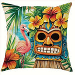 taies d'oreiller tropicales multicolores motif animaux fleurs modernes respectueux environnement maison 40x40cm