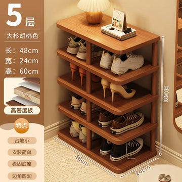 étagère chaussures moderne métal texture bois clair organisateur minimaliste gain place maison